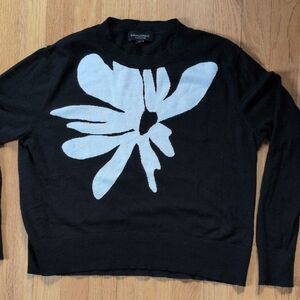 Banana Republic Black and White Crew Neck Sweater